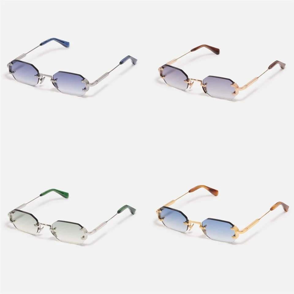 Rimless Sunglasses Rectangular